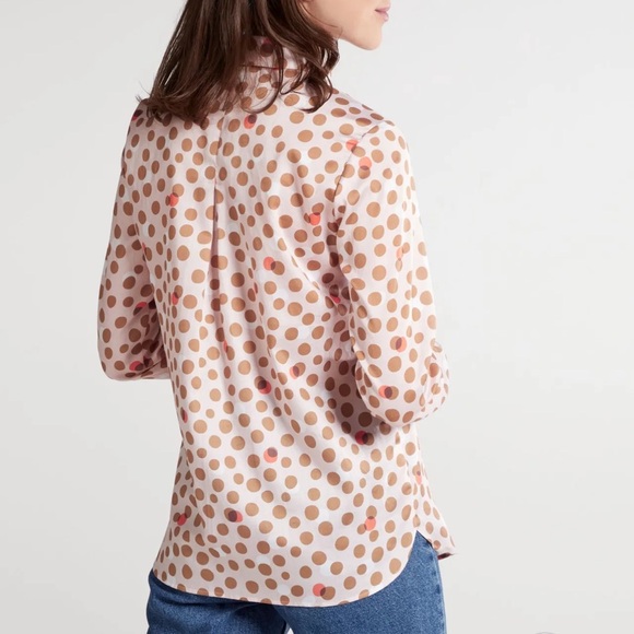 Eterna Polka Dot Cotton Blouse 36 - Picture 4 of 9